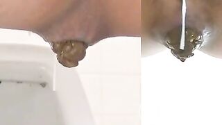 Cute japanese girl pooping and vaginal discharge 3