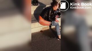 she shat on the street