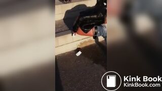 she shat on the street