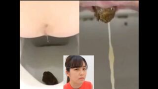 Cute japanese girl pooping and vaginal discharge