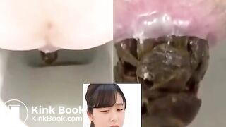 Cute japanese girl pooping and vaginal discharge