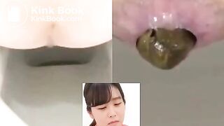 Cute japanese girl pooping and vaginal discharge