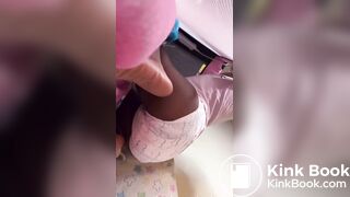 Pooping Huggies diaper in crib