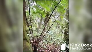 Pooping in the mountain