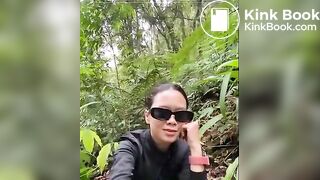 Pooping in the mountain