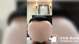 Sexy Hot Chinese Girl Small Pink Panty Poop