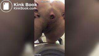 Girl pooping on toilet - video 243