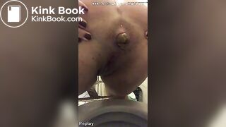 Girl pooping on toilet - video 243