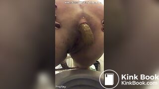 Girl pooping on toilet - video 243