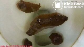 Girl pooping on toilet - video 235