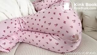 Sexy Hot Blond Girl Huge Bulging Red Grape Pajama Poop