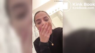 Sexy Cute Girl Pushing While Pooping