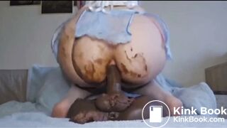 Rough anal messy dildo ride - video 2