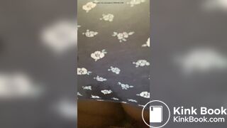 Sexy Hot Teenage Girl Blue & White Flower Panty Poop