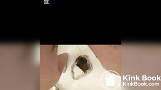 Girl Huge Messy Poop and Piss in Panties