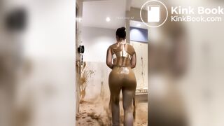 Woman diarrhea shorts (AI GENERATED)