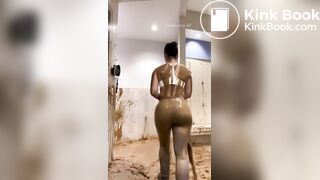 Woman diarrhea shorts (AI GENERATED)