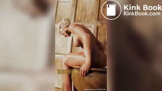 Blond Girl Has Diarrhea in Toilet