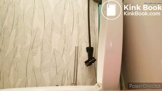 thick girl has diarrhea and explodes on the toilet