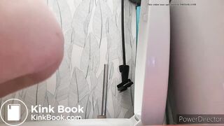 thick girl has diarrhea and explodes on the toilet