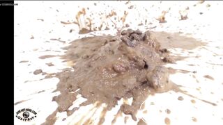 Women poop in panties in toilet