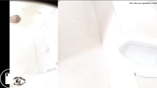 Women poop in panties in toilet