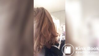 ... poops inside her toilet