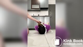 Turkish mistress shits on toilet slave