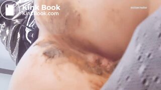 Huge load in thin grey panties