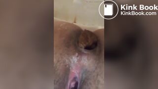 Arab girl pooping on toilet - video 3