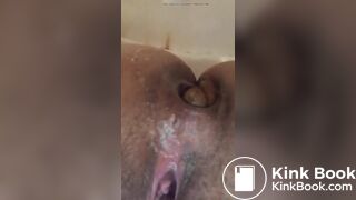 Arab girl pooping on toilet - video 3