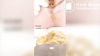 Chinese girl spread asshole scat - video 2