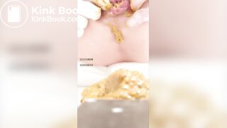 Chinese girl spread asshole scat - video 2