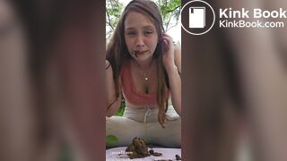 CONSUMING FECES IN THE YARD