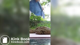 CONSUMING FECES IN THE YARD