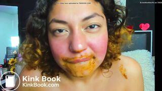 Cute Latina Flirts After Messy Scat Show “HOT”
