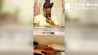 ♥️BEAUTIFUL EBONY GAL SCAT SNACK ATTACK♥️