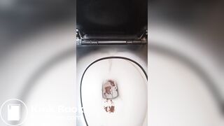 The poop inside her ass is smelly