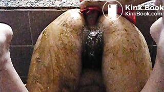 Upside down enema fuck