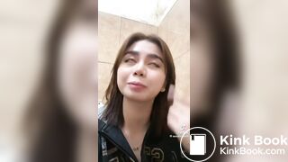 doing a tiktok while pooping