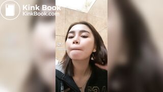 doing a tiktok while pooping