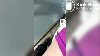 She dropt a MONSTER log into the toilet bowl