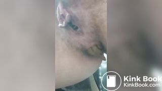 Girl pooping on toilet - video 169