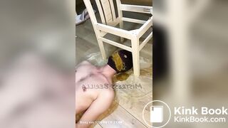 Scat slave gets diarrhea in mouth