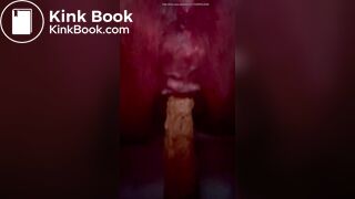 Closeup of A long thick noisy shit from milf