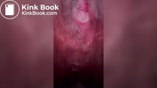 Closeup of A long thick noisy shit from milf