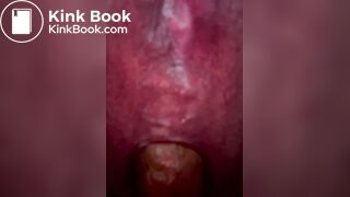 Closeup of A long thick noisy shit from milf