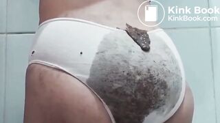 Girl fills panties to the brim