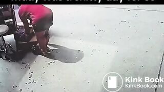 Woman has a poop accident in store