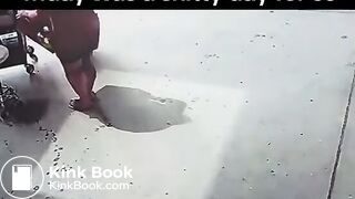 Woman has a poop accident in store